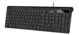 TASTATURA GENIUS USB, 104 taste (chocolate style), black, &quot;SLIMSTAR 230II&quot; &quot;31310048400&quot; (timbru verde 0.8 lei)