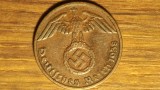 Germania nazista - moneda de colectie istorica - 1 pfennig / Reichspfennig 1938 A - Superba !