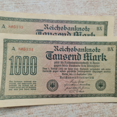 Germania - 1000 Mărci 1922 - Consecutive