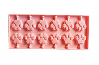 Forma silicon 12 cavitati, Labute, Acadele din ciocolata sau Acadele din zahar, Roz, 26 cm, 244COF foto