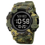 Ceas sport Skmei Camuflaj Militar Digital Alarma Cronometru Data Lumina de fundal