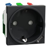 Priza schuko 2M + USB tip C Schneider Noua Unica antracit NU301754