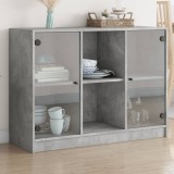 vidaXL Dulap, gri beton, 102x37x75,5 cm, lemn prelucrat