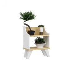 Masuta Buddy, Alb/Stejar, 35 x 22 x 506 cm