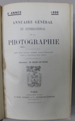 ANNUAIRE GENERAL ET INTERNATIONAL DE LA PHOTOGRAPHIE , 4 e ANNEE , 1895 foto