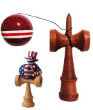 Cumpara ieftin Kendama din lemn natural, Bila lemn + Sticker Waterproof USA pentru telefon, 154KD