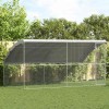 VidaXL Cușcă pentru pui Argintiu 400 x 200 x 198.5 cm Oțel Galvanizat 3368317