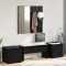 vidaXL Set mobilier hol cu sertar 6 pcs Stejar negru 80 x 31 x 40 cm 3332547