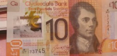 10 pounds sterling scotland 2017 unc foto