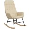 Scaun balansoar, crem, material textil - 1