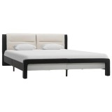 vidaXL Cadru de pat cu headboard Negru 160 x 200 cm Piele artificială 286725