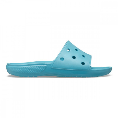 Papuci Classic Crocs Slide Iconic Crocs Comfort Albastru - Turq Tonic foto