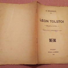 Leon Tolstoi -Studiu critic- Ed. Lumen, 1910 - G. Brandes