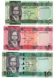 SV * Sudanul de Sud / South Sudan LOT 1 - 5 - 10 POUNDS 2011 * Fauna * AUNC+ / UNC