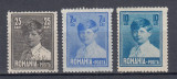 ROMANIA 1928 LP 79 REGELE MIHAI I FORMAT MARE CU FILIGAN SERIE MNH, Nestampilat