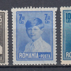 ROMANIA 1928 LP 79 REGELE MIHAI I FORMAT MARE CU FILIGAN SERIE MNH
