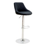 Cumpara ieftin Scaun de bar reglabil pe inaltime Boronez Negru 47x49x112 cm