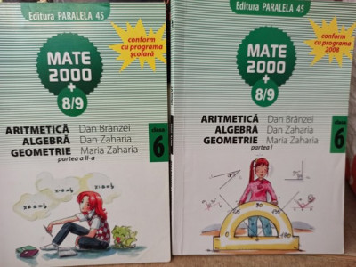 Dan Branzei - Aritmetica, algebra, geometrie, clasa a VI-a, 2 vol. (2008) foto
