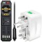 Set Invertor de Tensiune Auto si Adaptor Universal Priza, Linomag&reg;, Dc/Ac 12v/220v, Adaptor priza EU/UK/SUA/JP/CH/AUS/TH, Alb/Negru