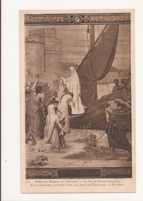 FV5-Carte Postala- FRANTA - Peintures murales du Pantheon, necirculata foto