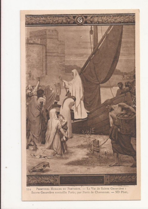 FV5-Carte Postala- FRANTA - Peintures murales du Pantheon, necirculata