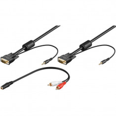 Cablu Goobay VGA cu audio Jack 5m negru foto