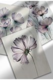 PF-SET8|Set de 3 postere cu flori pastelate, imprimeuri botanice pe p&acirc;nză &icirc;n acuarelă, artă murală florală minimalistă | 3 x A4 (21 x 29.7 cm) - PF-SE