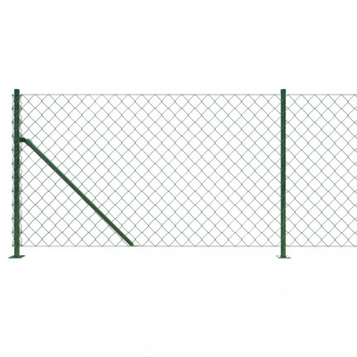 Gard plasa de sarma cu bordura, verde, 0,8x10 m GartenMobel Dekor foto
