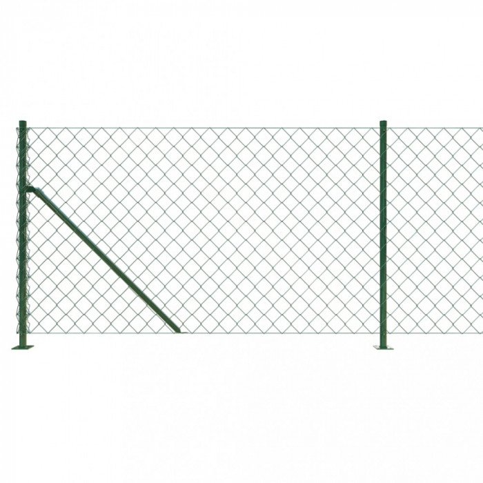 Gard plasa de sarma cu bordura, verde, 0,8x10 m GartenMobel Dekor