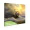 Tablou fosforescent Corabie pe furtuna - 40 cm x 40 cm
