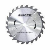 Disc pentru fierastrau circular, Raider 163130, pentru taiat lemn, 200х16 mm, 24T