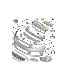 Ornament fixare superioara panou Fata Peugeot 308, 10.2017-09.2021, Fata, partea centrala, superior, Aftermarket
