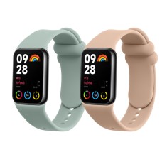 Set 2 Curele Kwmobile pentru Xiaomi Mi Band 8 Pro, Verde/Crem, Silicon, KWM0000250D003C foto