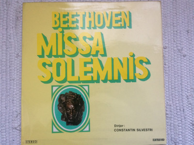 Beethoven Missa Solemnis dir. Constantin Silvestri dublu disc 2 LP vinyl clasica foto