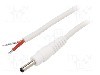 Cablu alimentare DC, cabluri, DC 3,5/1,3 mufa, alb, 0,5m, WEST POL - P13-TT-C100-050WH