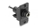 Modul alimentare DC 5.5 x 2.1mm la DC 5.5 x 2.5mm M-T montare panou, Delock 91119