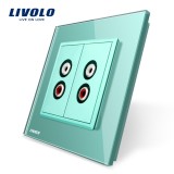 Cumpara ieftin Priza dubla audio Livolo cu rama din sticla SmartElectro IntelligentHouse