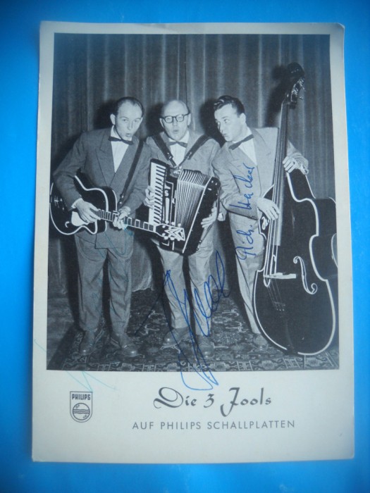 HOPCT 1409 DIE 3 FOOLS -FORMATIE-GERMANIA-ACTORI/ARTISTI-AUTOGRAF-NECIRCULATA