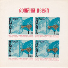 EXIL ROMANIA - SPANIA 1969 BLOC NEDANT.EUROPA CEPT,BLOC,MNH,ROMANIA.