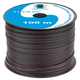 Cablu Difuzor Cabletech CCA Culoare Negru Rola 100 m 2x0.35 mm2
