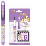Stilou IGLE blister mov + 6 patroane cerneala albastra
