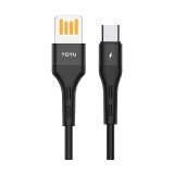 Cablu Date si Incarcare USB la USB Type-C Totu Design BTA-028, Soft Series, 3A, 1 m, Negru