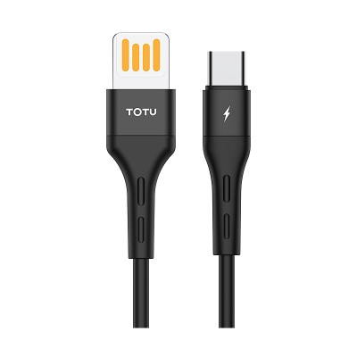 Cablu Date si Incarcare USB la USB Type-C Totu Design BTA-028, Soft Series, 3A, 1 m, Negru foto