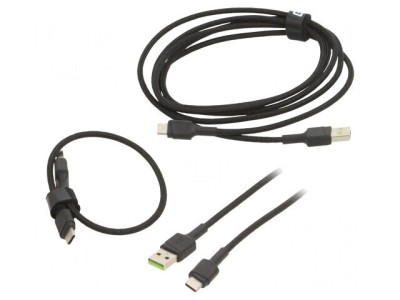 Cablu USB 2.0 A la C Negru 480Mbps foto
