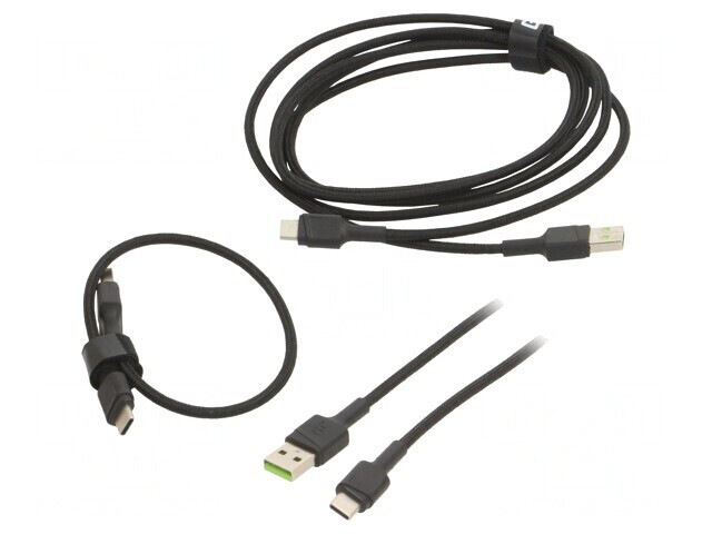 Cablu USB 2.0 A la C Negru 480Mbps