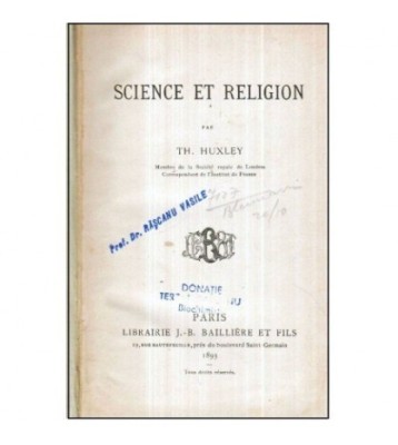 Th. Huxley - Science et Religion - 122016 foto