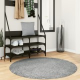 vidaXL Covor pufos &quot;PAMPLONA&quot; cu fire &icirc;nalte, verde modern, &Oslash; 120 cm