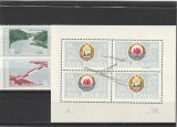 ROMANIA 1965 LP 604 LP 605 PORTILE DE FIER SERIE + COLITA MNH