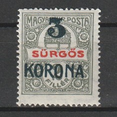 3K/2 Filler Surgos Magyar Kir. Posta - zona Timisoara III 1919