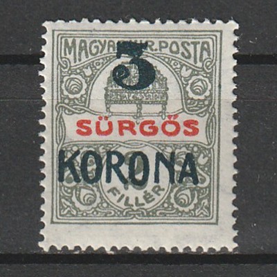 3K/2 Filler Surgos Magyar Kir. Posta - zona Timisoara III 1919 foto